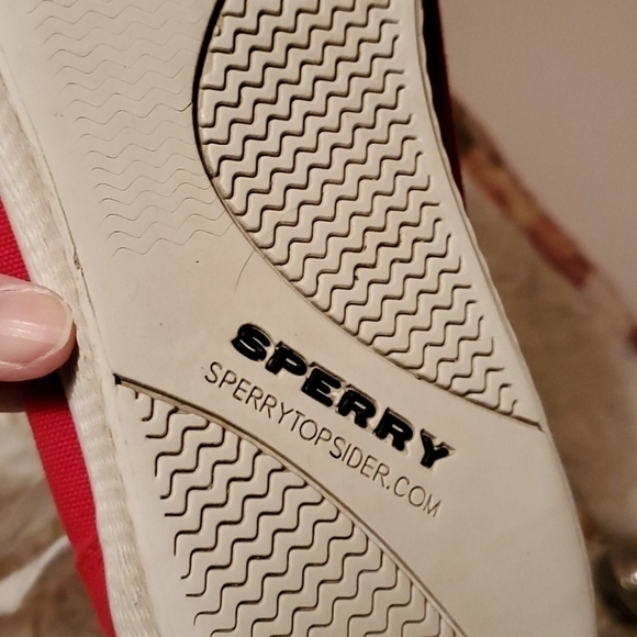 Sperry Top Siders Vintage Sz 8.5 Red Sneakers - Picture 5 of 7